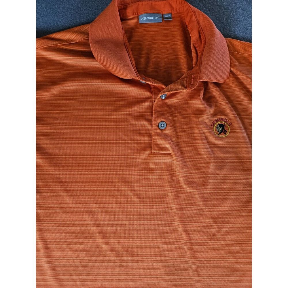 Seminole Golf Club Polo Shirt Men XL Orange Ashworth Polo Multiple Small‎ Flaws